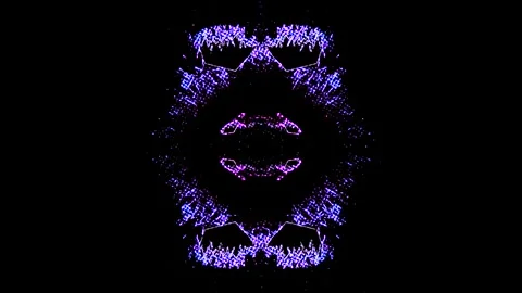 Violet particle simulation, with a black background Stock Footage 279407936