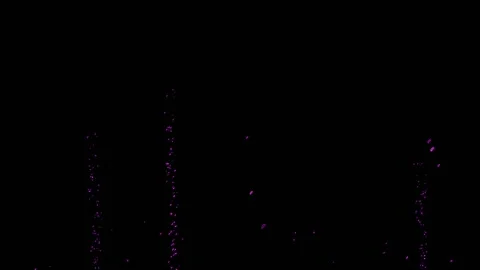 Violet Particles Bubbles on Black Background Stockbeeldmateriaal 131332907