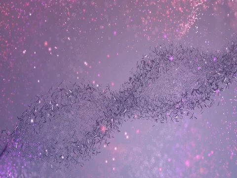 Violet particles DNA double helix, medical background Stock Footage 77958575