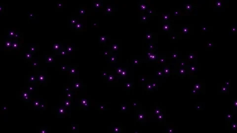 Violet particles fly in and out, loop animations Stock Footage 299917215