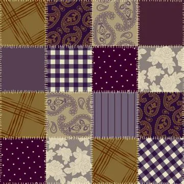 Violet patchwork Illustrazione stock