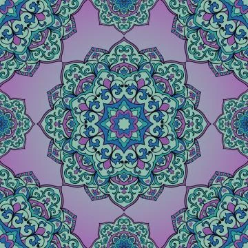 Violet pattern of mandalas. Stock Illustration