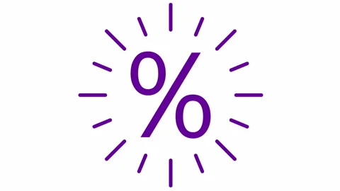 Violet percent ray white Stock Footage 225278092
