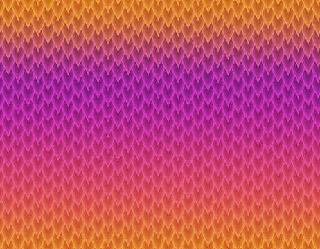 Violet, pink and yellow gradient snake skin pattern, long sharp scale イラスト素材