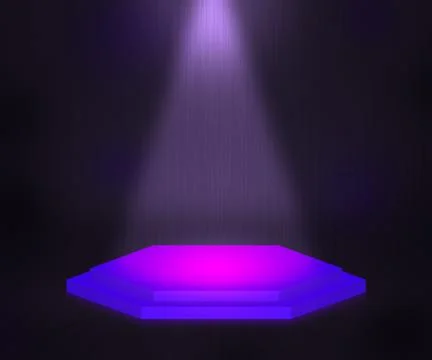 Violet platform stage Stock Illustration