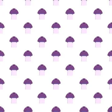 Violet polo shirt seamless pattern clothing background Ilustración de archivo