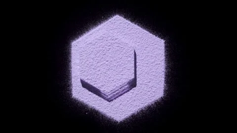 Violet powder in hexagon with central platform for eyeshadow Stock Footage 335434031