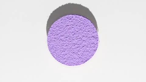 Violet powder sifting into circle with lively shadow effect 스톡 동영상 340502089