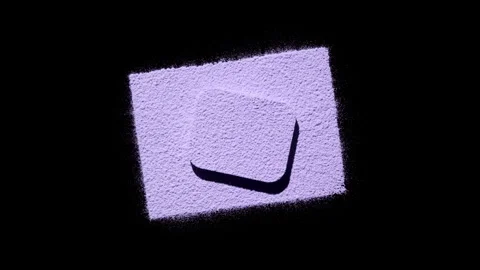 Violet powder sifting with shadows on black base Stock Footage 341120601