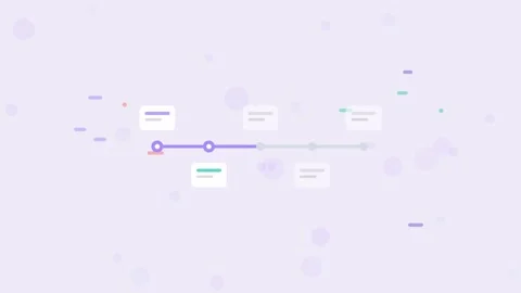 Violet Product Roadmap Flat Design Seamless Loop Animated Background For Stock Footage 342458019