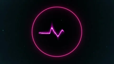 Violet pulsating circle with lightning elements Stock Footage 251637274