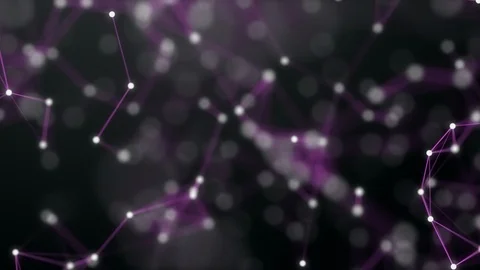 Violet, purple abstract technology and black background with plexus elements and Stock Footage 105674105