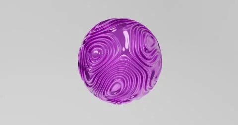 Violet Purple Glossy Patterned Globe 4K Stock Footage 324777484