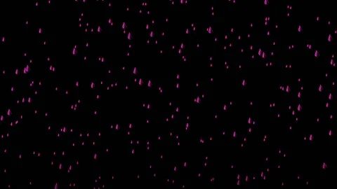 Violet Raindrops On a Black Background 库存影片 145380968