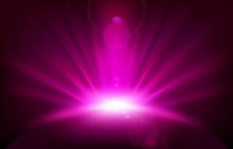 Violet Rays with Lens Flare, Vector Illustration Stock Illustration