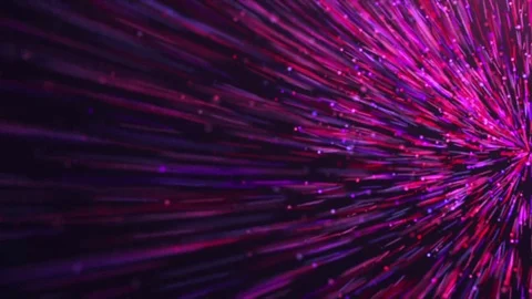 Violet rays with particles. Loop Video stock 83047944