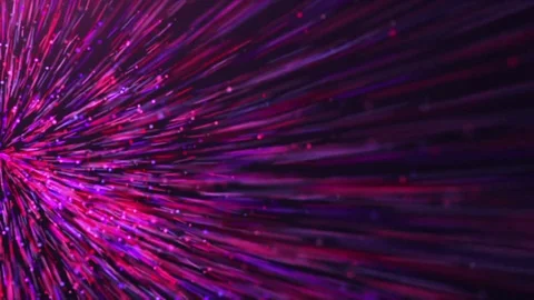 Violet rays with particles. Loop Video stock 83050070