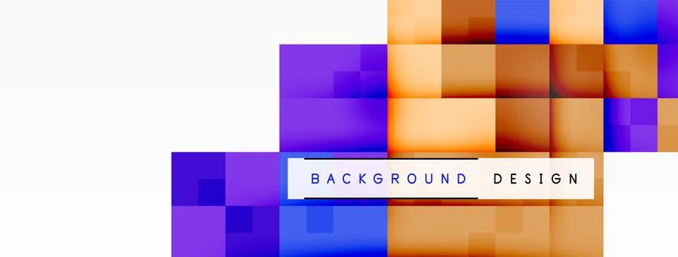Violet rectangle background design with colorful squares Illustrazione stock