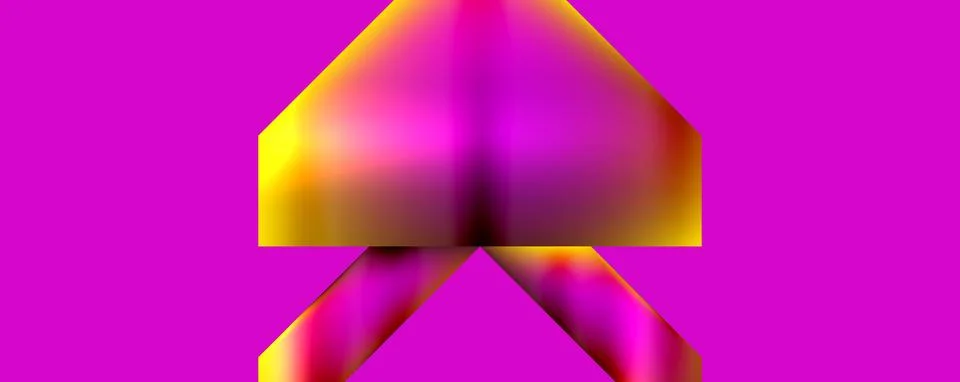 Violet rectangle with magenta triangle on pink background Illustrazione stock