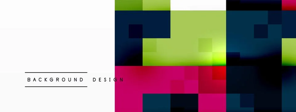 Violet rectangles with colorful patterns on a white background Stock Illustration