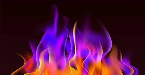 Violet-red flames on a dark background. Imitation of fire. Stock-Illustration