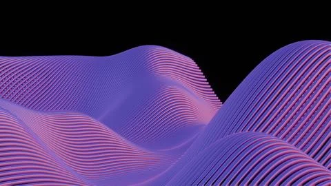 Violet Rhythms: A Symphony of Line and Light Stock Illustration