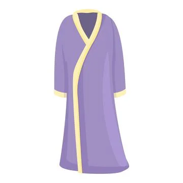 Violet robe icon cartoon vector. Fabric cloth Stock Illustration