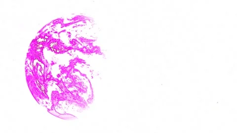Violet Rotating Hemisphere on White Background Stock-Footage 133304211