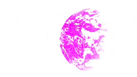 Violet Rotating Hemisphere on White Background A 库存影片 133569466