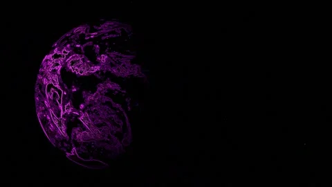 Violet Rotating Planet 库存影片 131332924