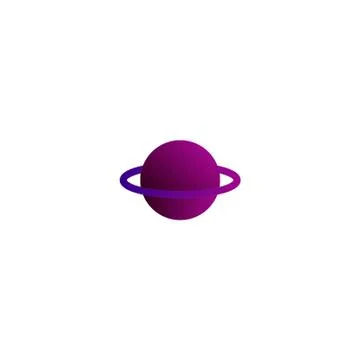 Violet saturn Stock Illustration