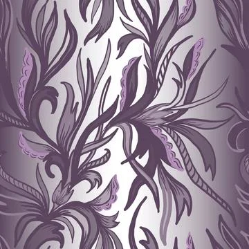 Violet seamless floral pattern Stock Illustration