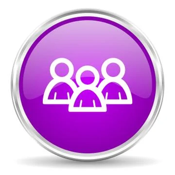 Violet - silver circle web icon Stock Illustration