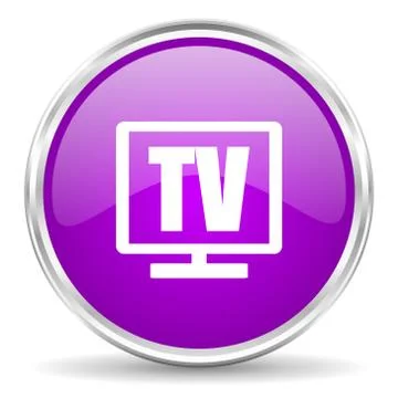Violet - silver circle web icon Illustration