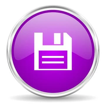Violet - silver circle web icon Illustrazione stock