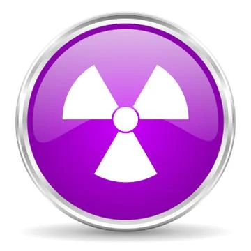 Violet - silver circle web icon Stock Illustration