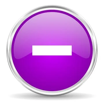 Violet - silver circle web icon Stock Illustration