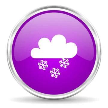 Violet - silver circle web icon Stock Illustration