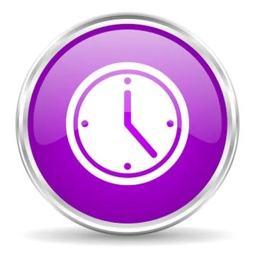Violet - silver circle web icon Illustrazione stock