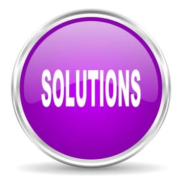 Violet - silver circle web icon Stock Illustration