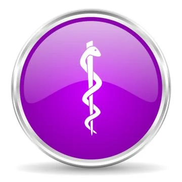 Violet - silver circle web icon Stock Illustration