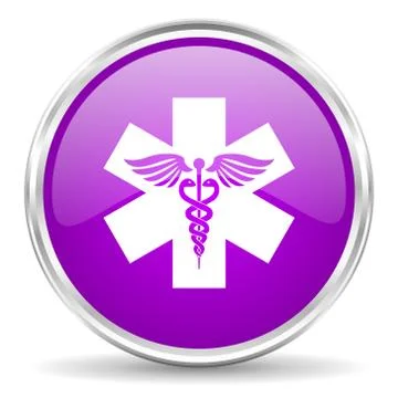 Violet - silver circle web icon Stock Illustration