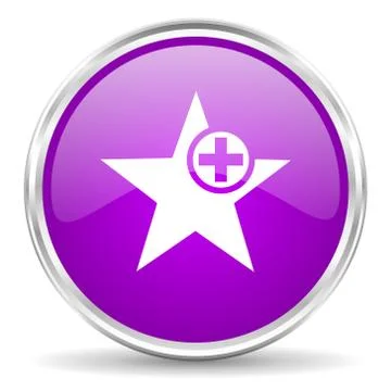Violet - silver circle web icon Stock Illustration