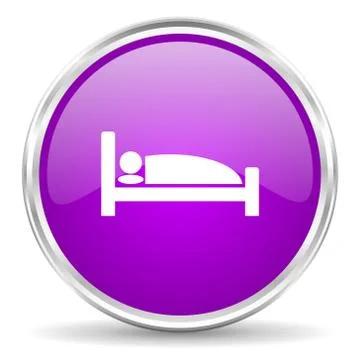 Violet - silver circle web icon Stock Illustration