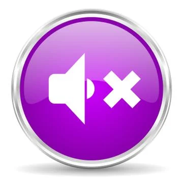 Violet - silver circle web icon Stock Illustration
