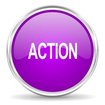 Violet - silver circle web icon Stock Illustration