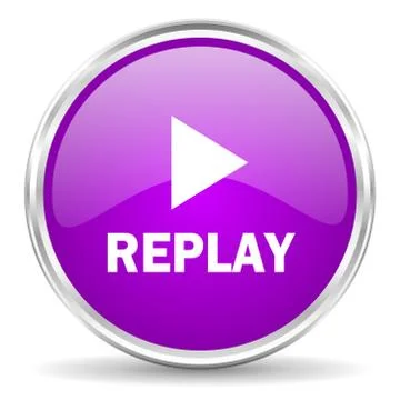 Violet - silver circle web icon Stock Illustration