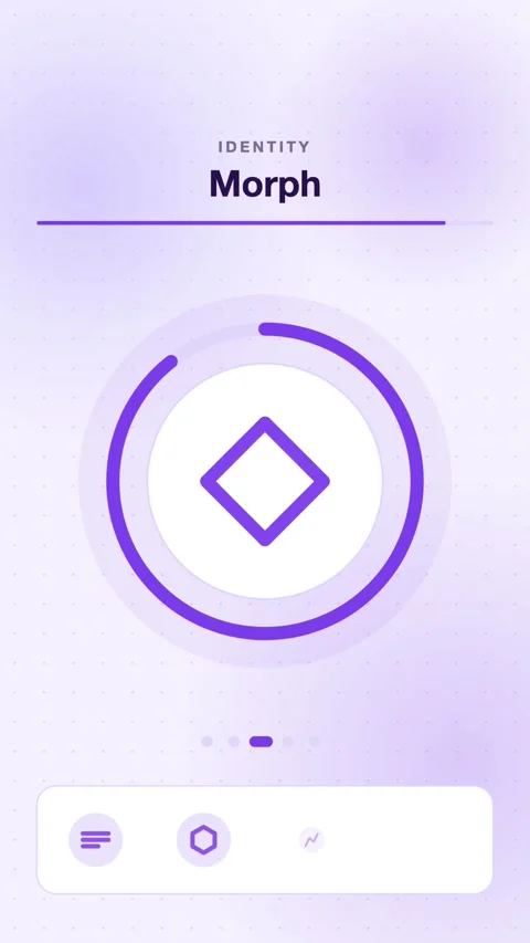 Violet Single Icon Morphing Between Shapes Vertical Animated Background For Stock Footage 343854931