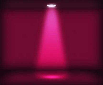 Violet single spotlight room background Ilustração Stock