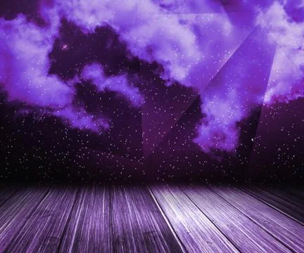 Violet sky abstract stage background Stock Illustration